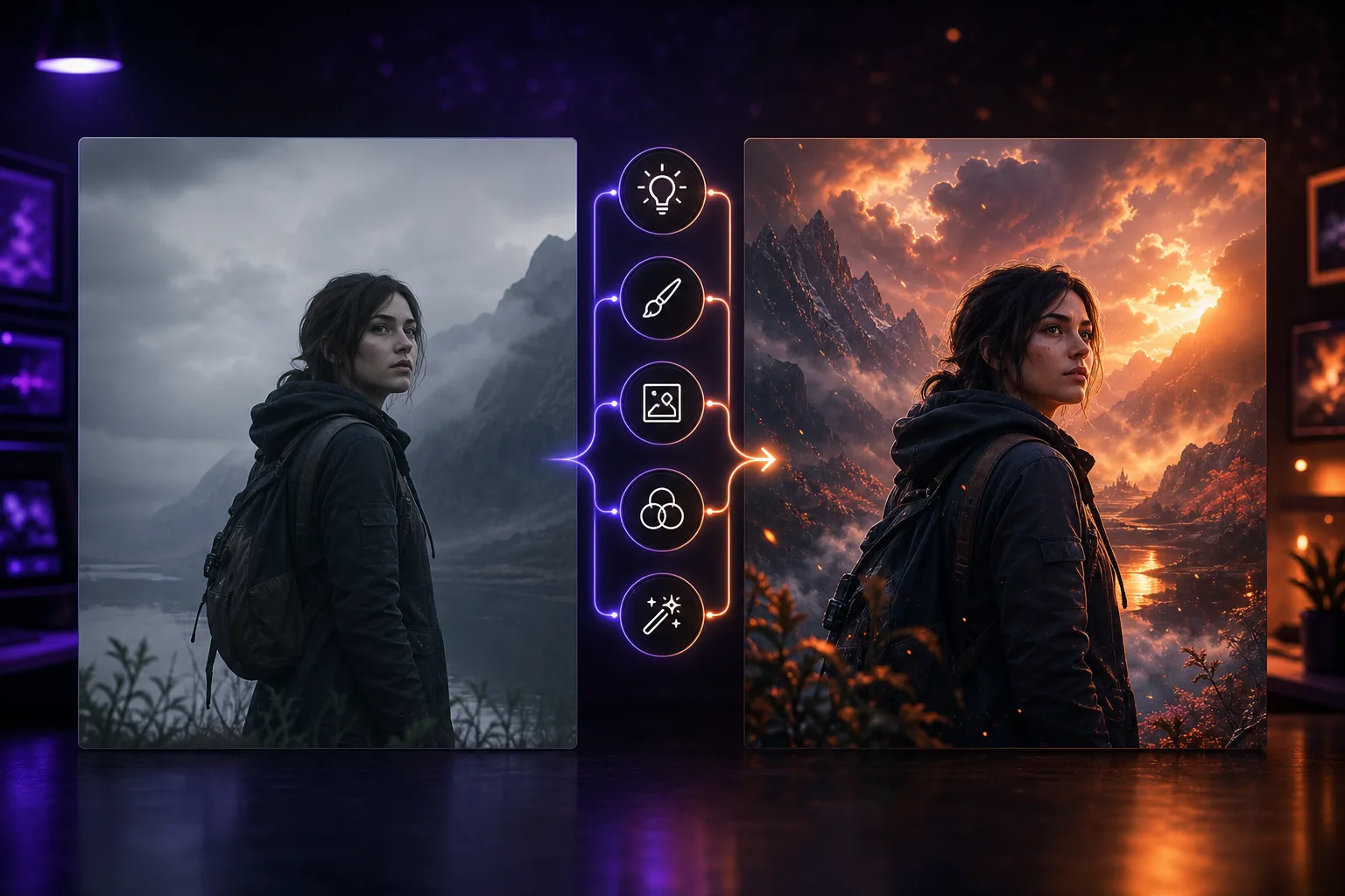 améliorer une image IA expliqué aux débutants avec rendu cinématique local et workflow AI Studios