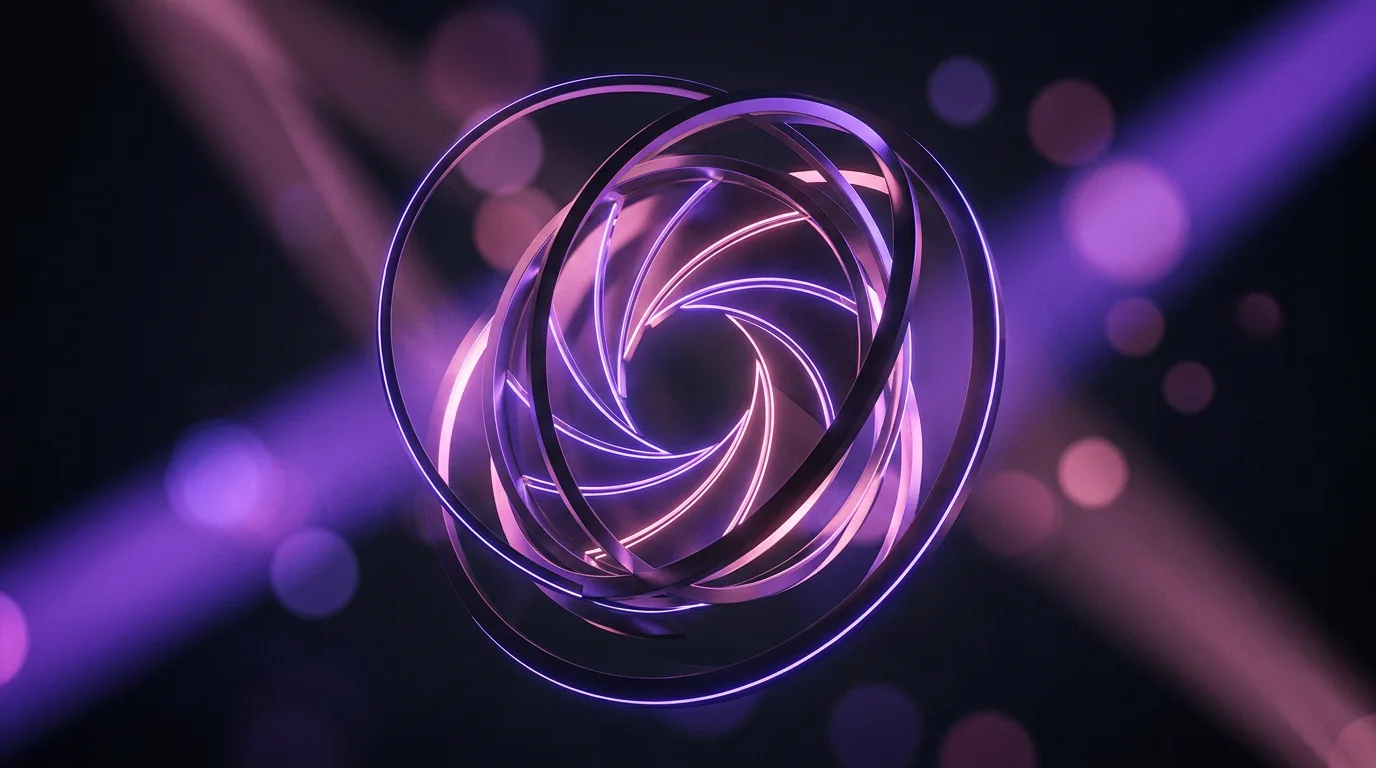 Illustration abstraite premium pour le guide prompt image IA cinéma