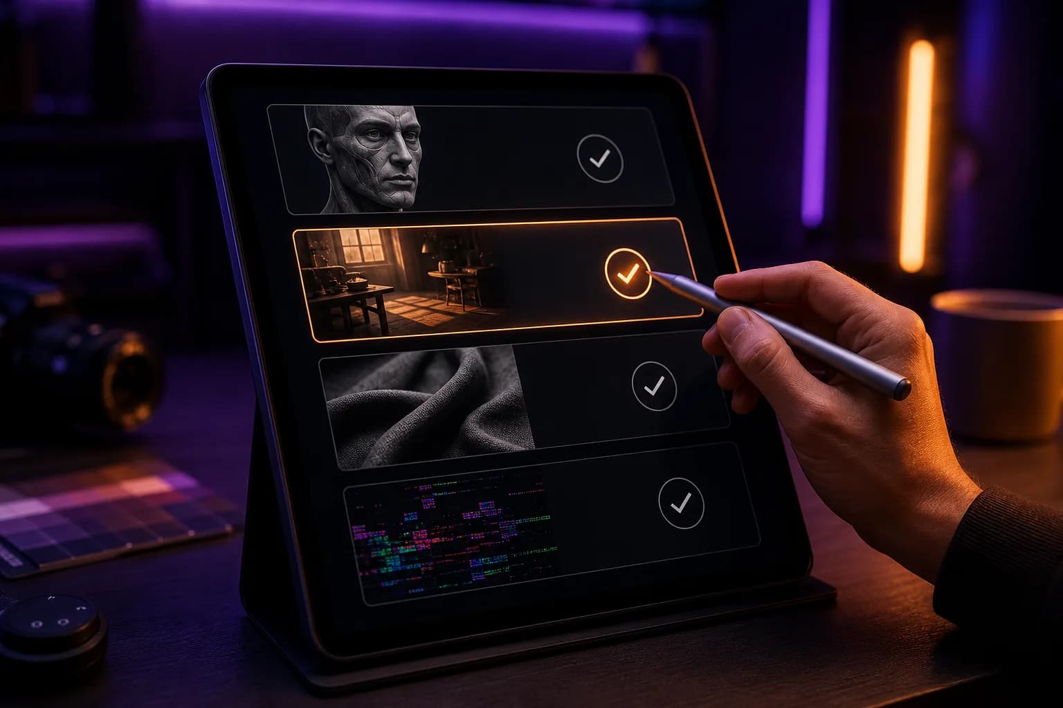 checklist qualité image IA workflow IA débutant avec rendu cinématique naturel