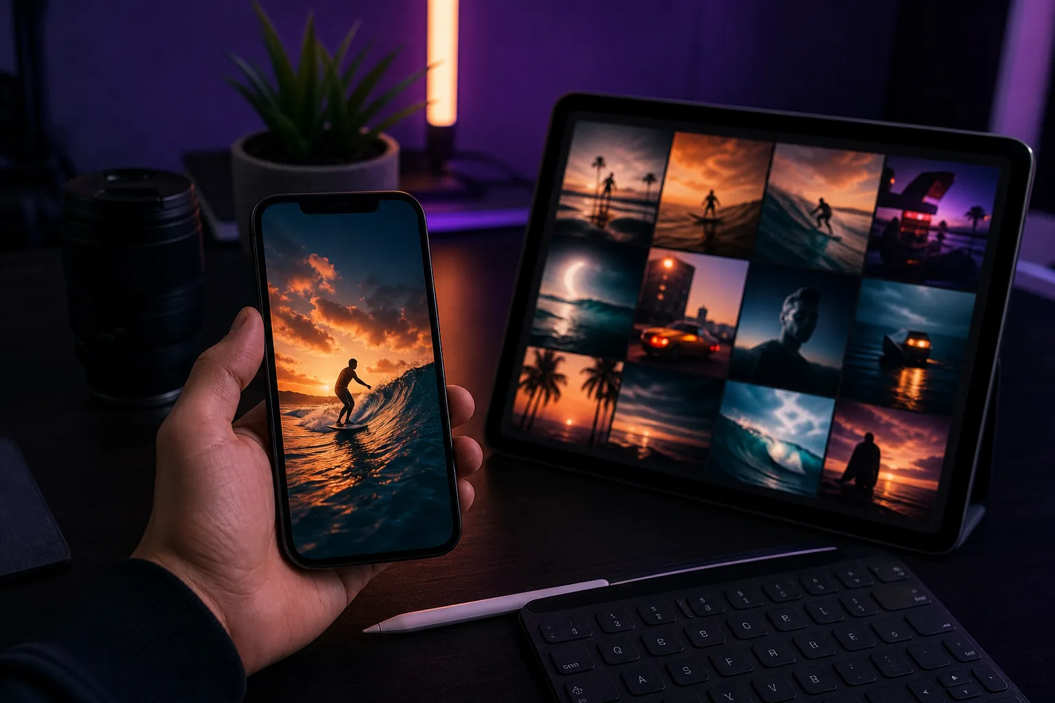 visuel Instagram IA workflow IA débutant avec rendu cinématique naturel