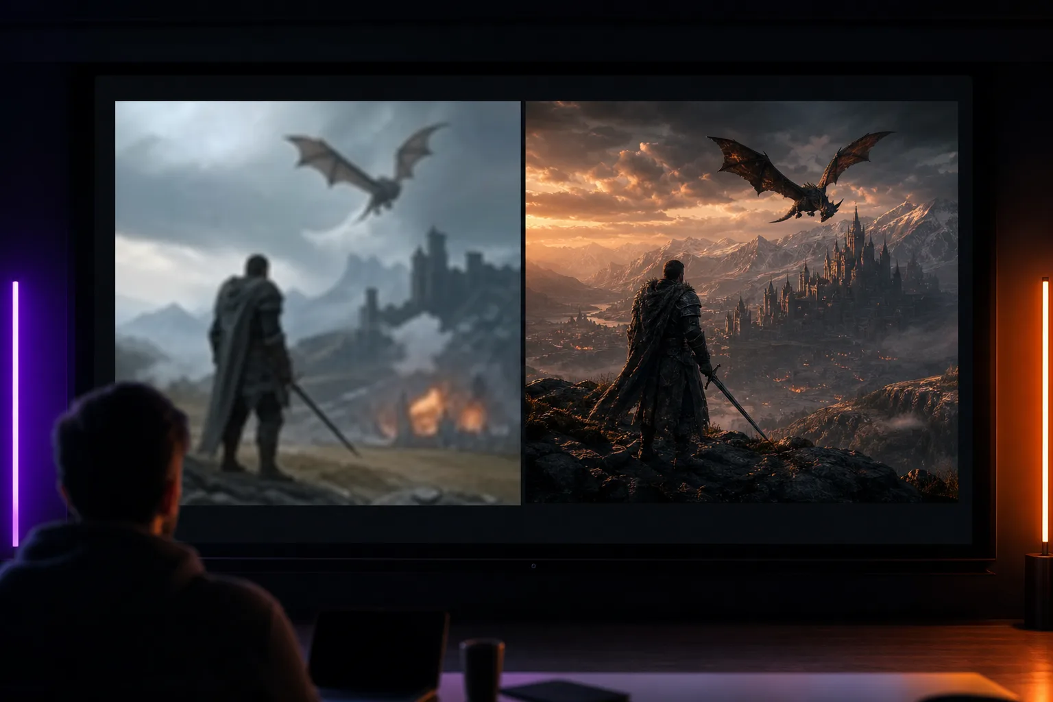 brief IA exploitable comparaison avant après IA cinématique