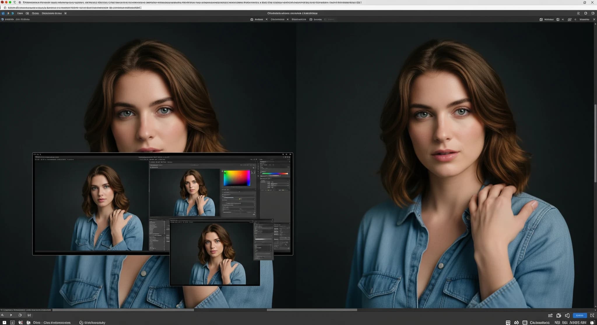 Visuel abstrait workflow IA créatif, organisation et production